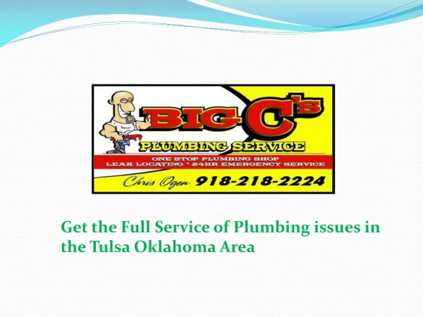 Why hire Tulsa plumbers for plumbing repair