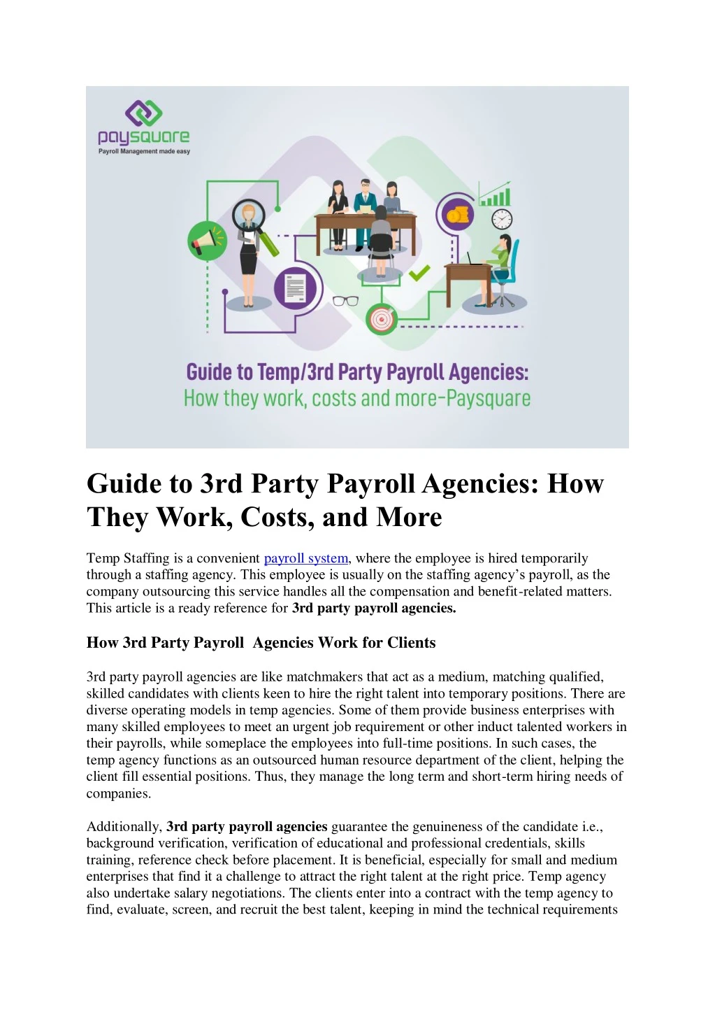 guide to 3rd party payroll agencies how they work