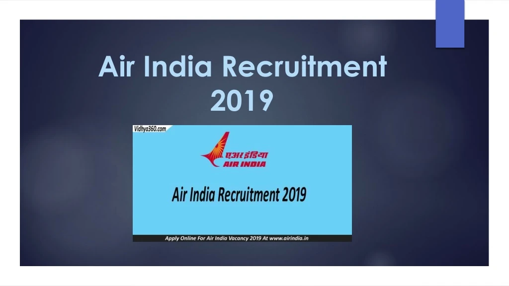 air india recruitment 2019