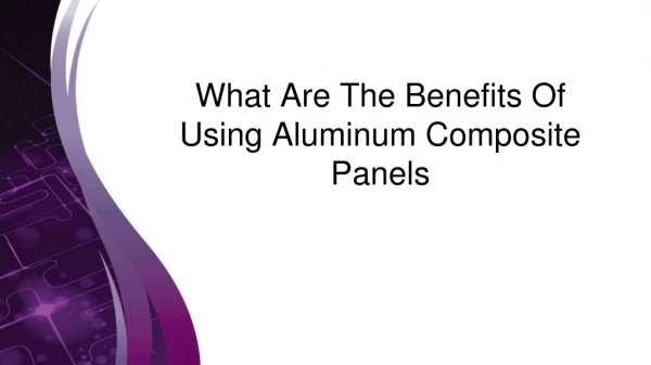 Aluminium Composite Panel Suppliers India