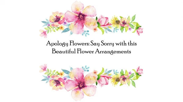 Apology Flowers Say Sorry with this Beautiful Flower Arrangements