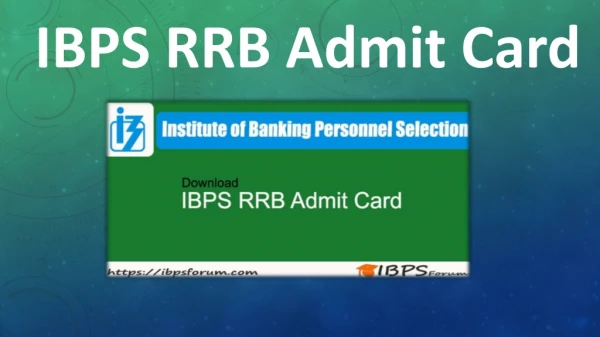 IBPS RRB Admit Card 2019- Get Pre Exam Training Call Letter @ ibps.in