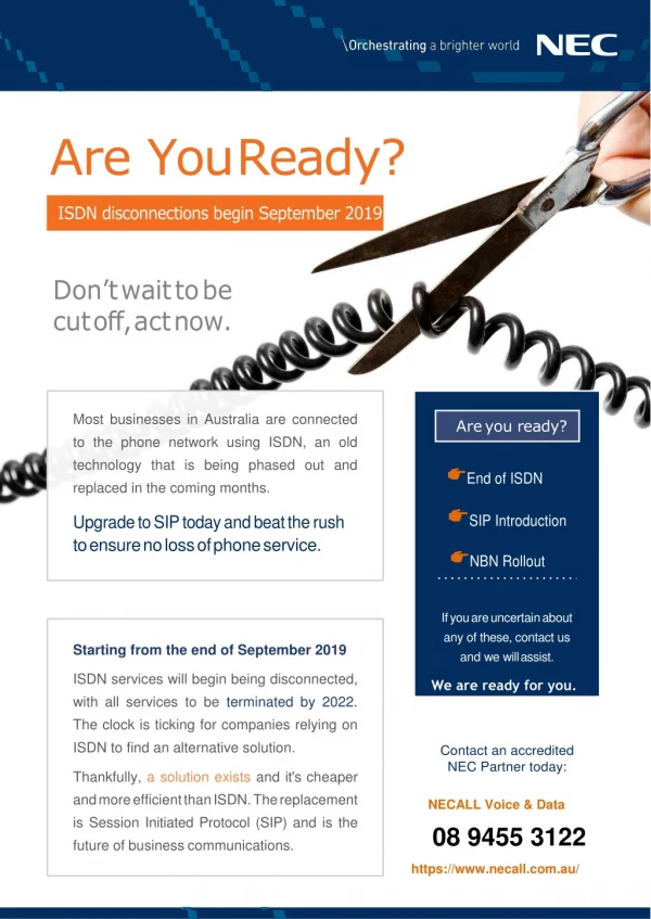 Are You Ready for the ISDN Disconnection?