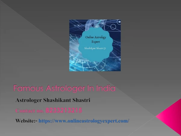 Famous Astrologer In India