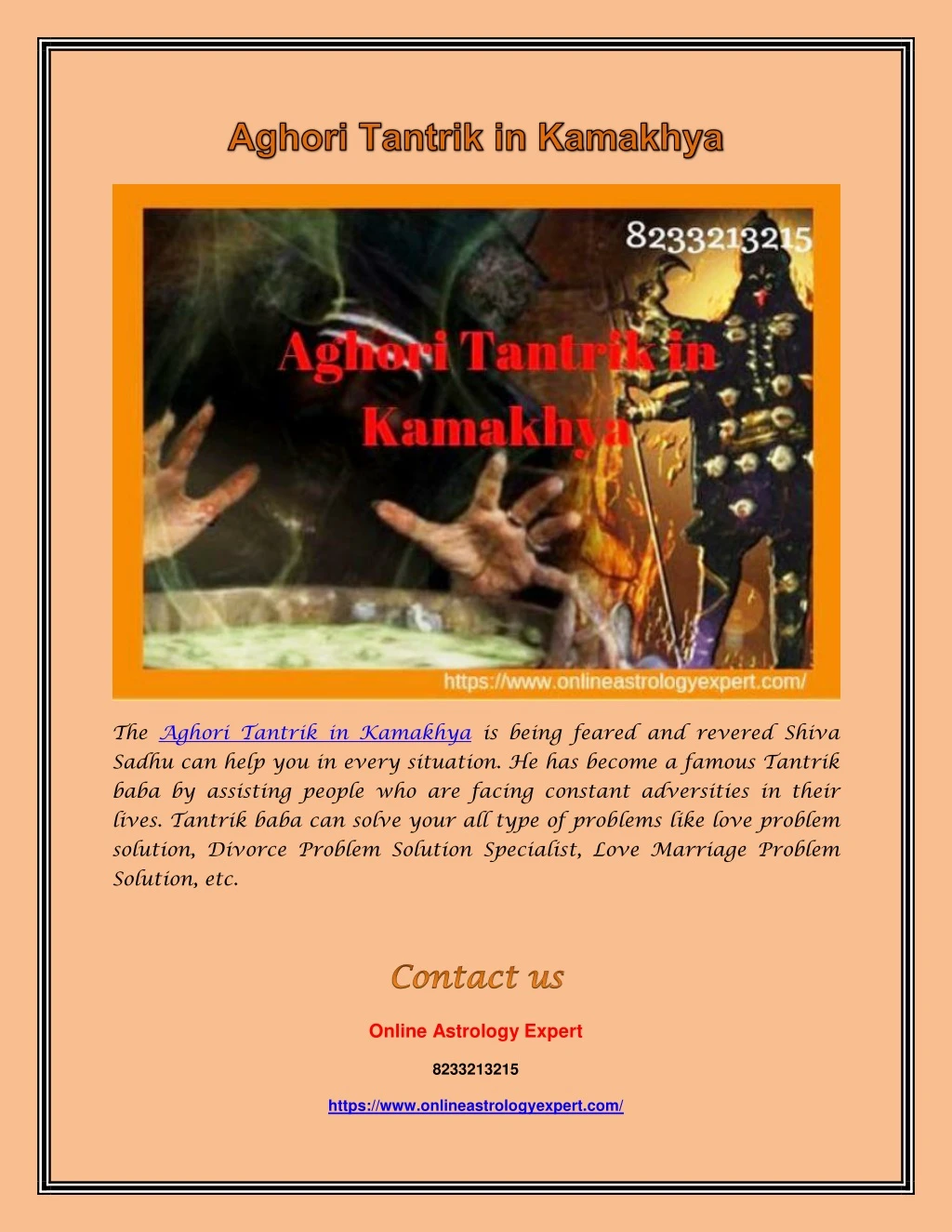 the aghori tantrik in kamakhya is being feared