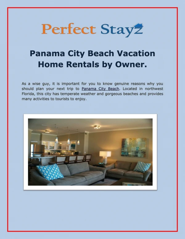 Panama City Beach Vacation Home Rentals by Owner