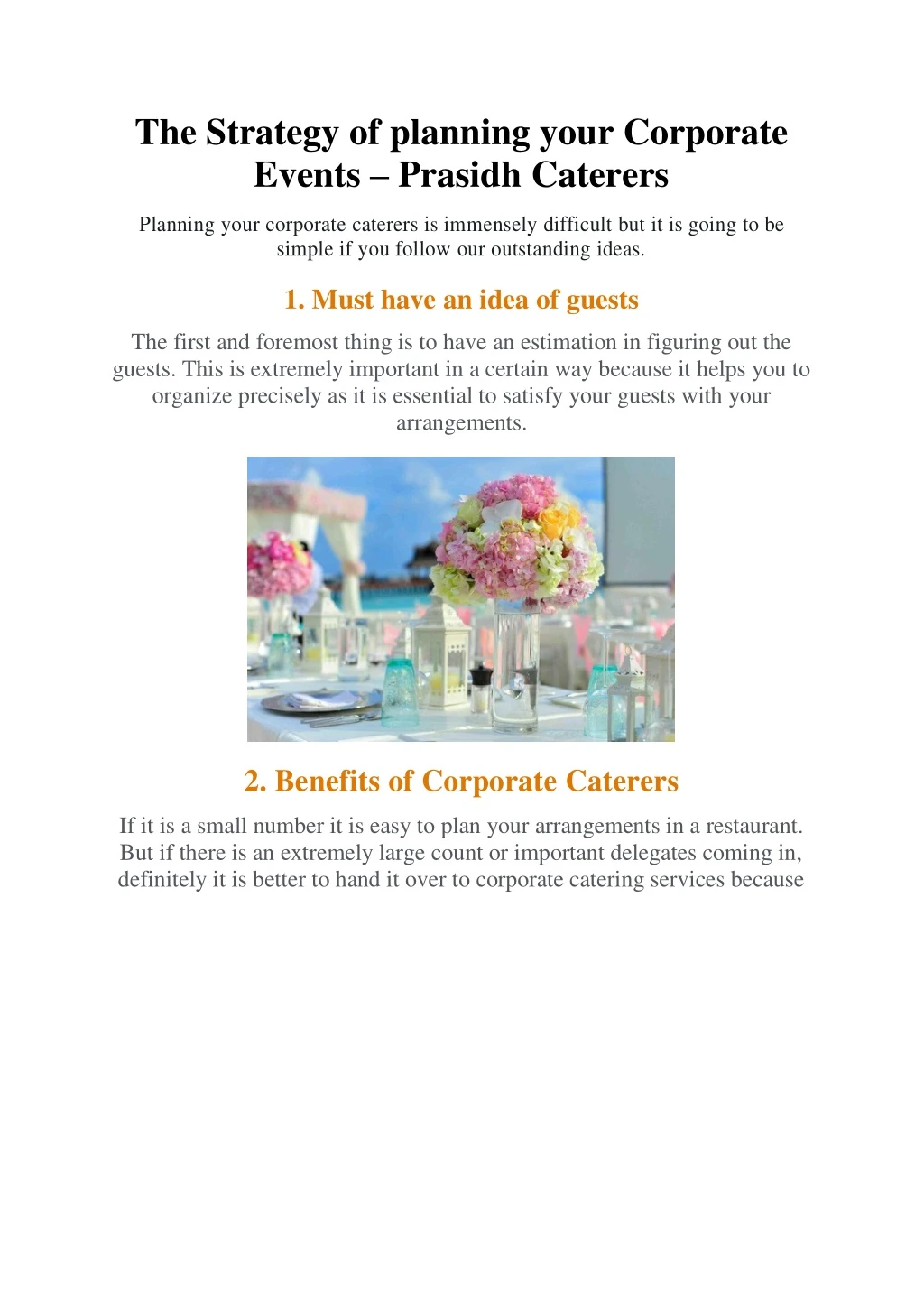 the strategy of planning your corporate events