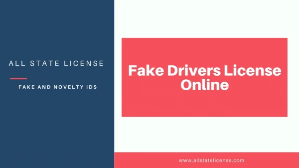Fake Drivers License Online | All State License