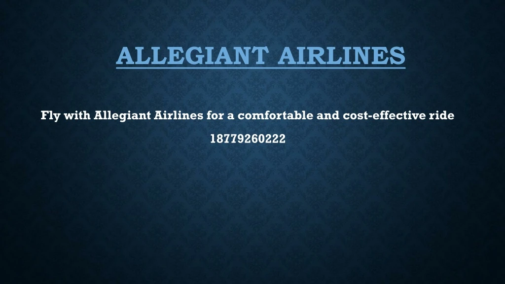 allegiant airlines