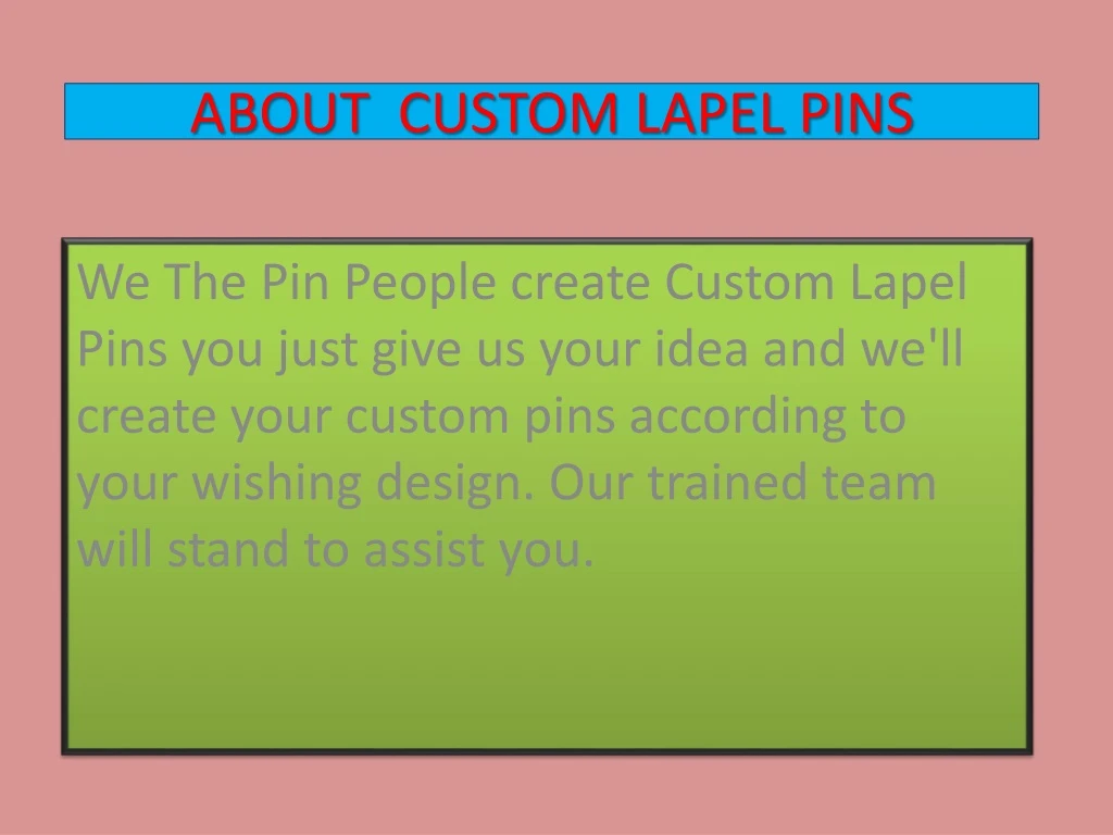 about custom lapel pins