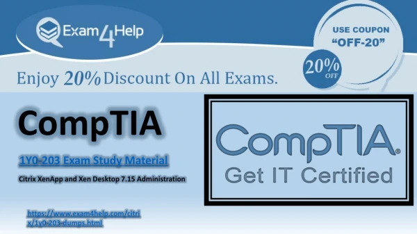 1Y0-203: Citrix CCA Exam Study Material | Exam4Help