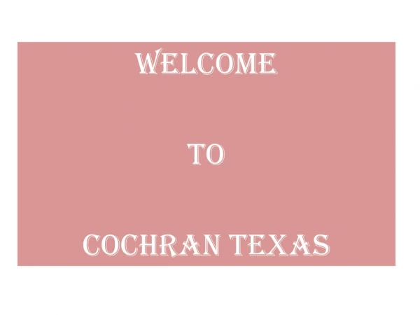 welcome