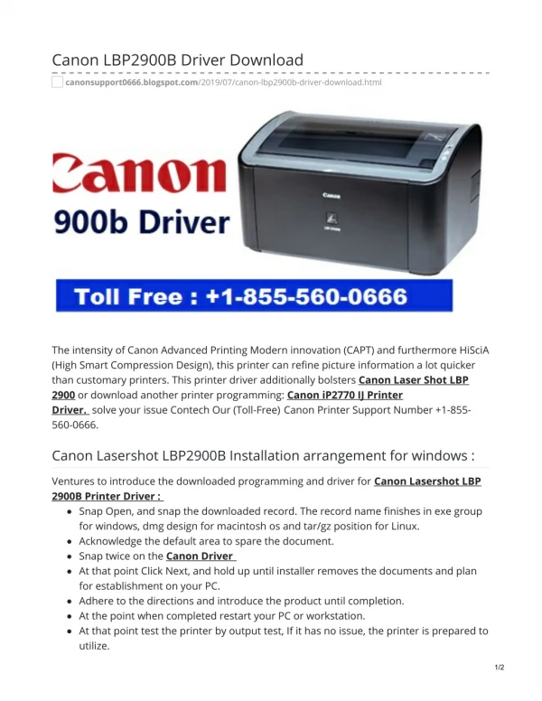 Canon LBP2900B Driver Download