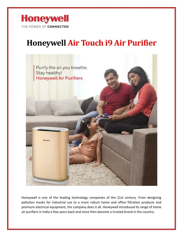 Honeywell Air Touch i9 Air Purifier