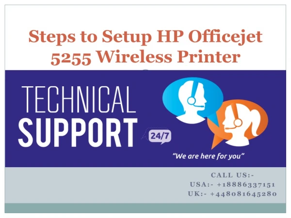 Steps to Setup HP Officejet 5255 Wireless Printer