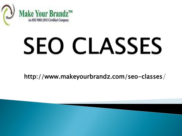 SEO Training in Ghaziabad- Make Your Brandz