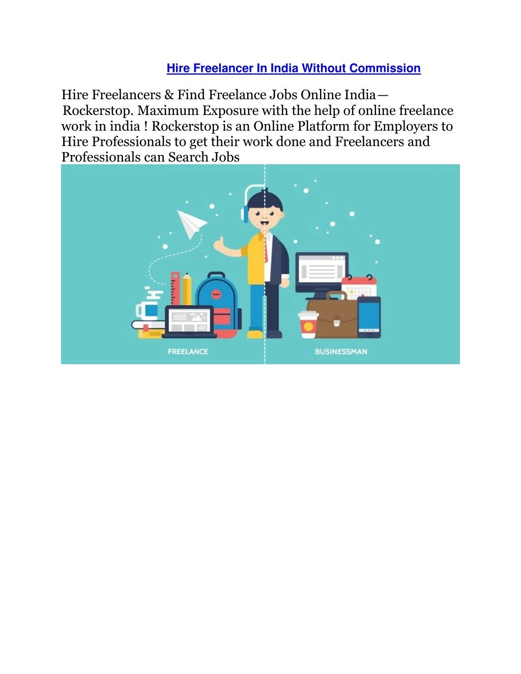 hire freelancer in india without commission