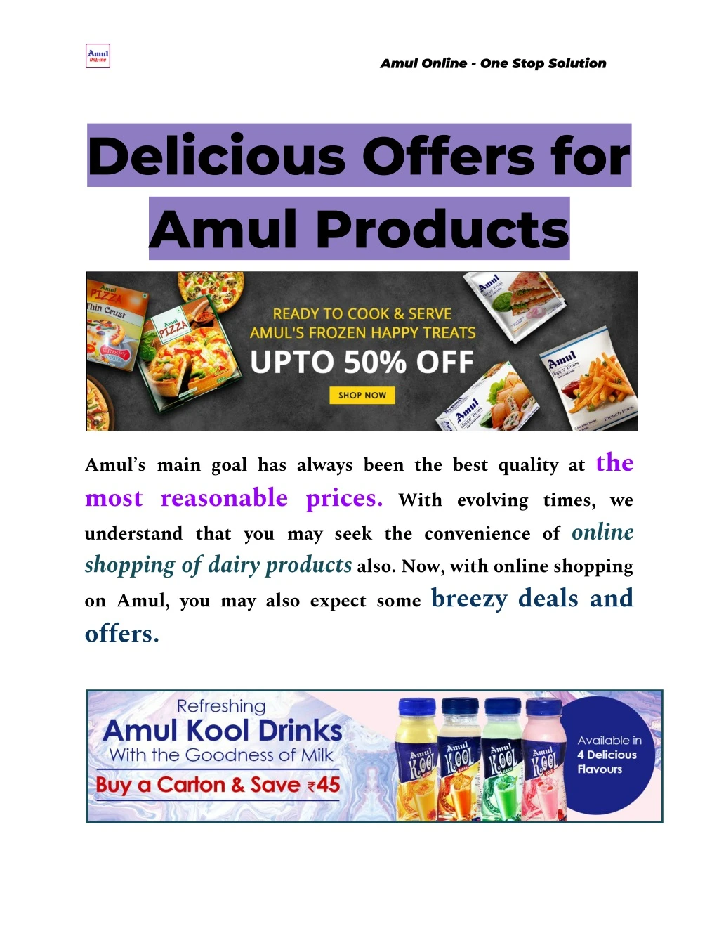 amul online one stop solution