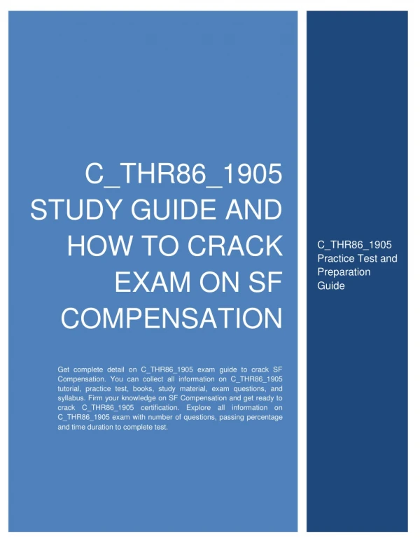 C_THR86_1905 STUDY GUIDE AND HOW TO CRACK EXAM ON SF COMPENSATION