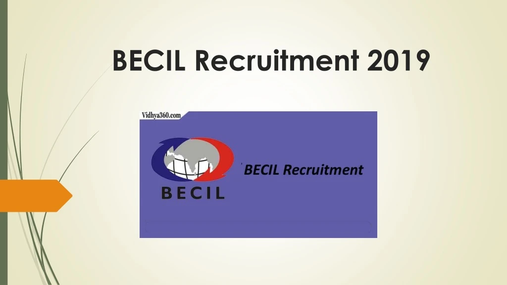 becil recruitment 2019