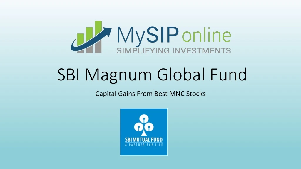 sbi magnum global fund