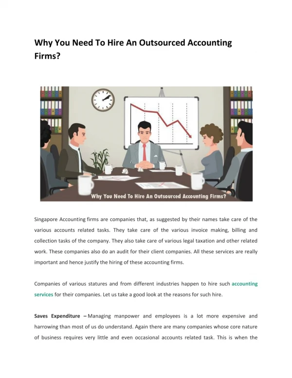 Why You Need To Hire An Outsourced Accounting Firms?