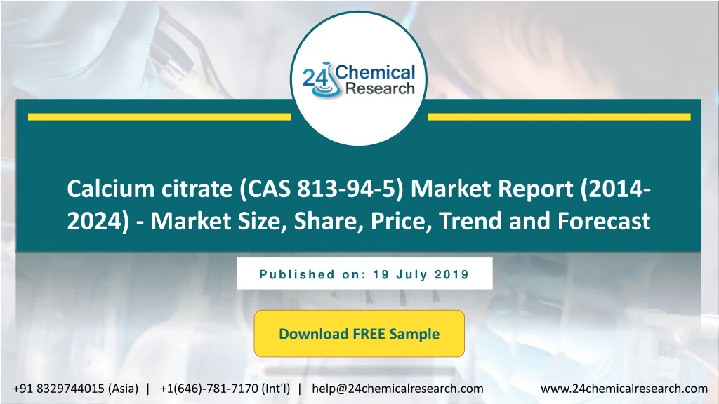 calcium citrate cas 813 94 5 market report 2014