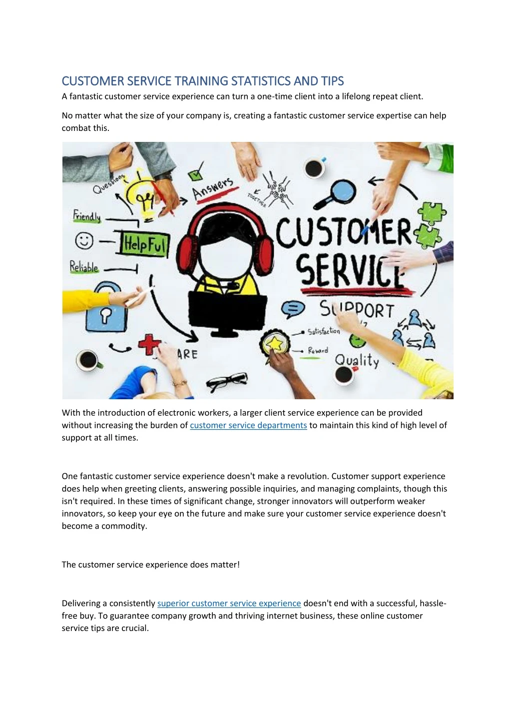 customer se customer service training statistics