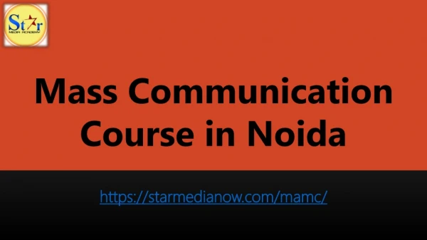mass communication course in noida