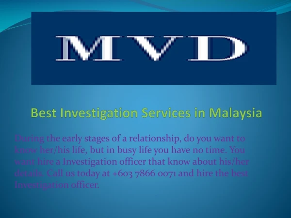 best investigation services in malaysia