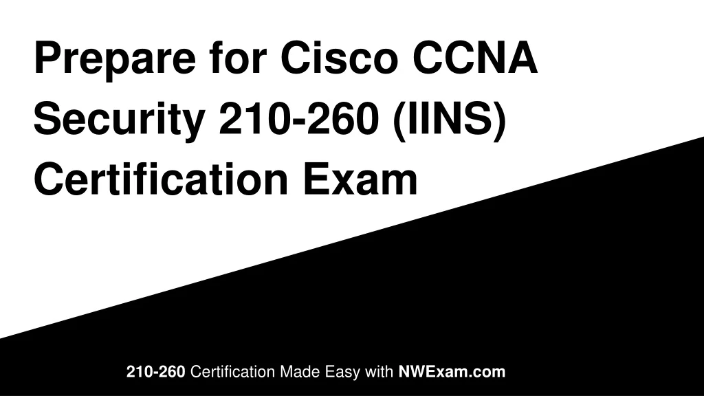 prepare for cisco ccna security 210 260 iins