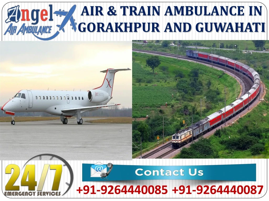 air train ambulance in gorakhpur and guwahati