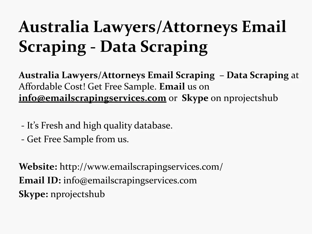 australia lawyers attorneys email scraping data scraping