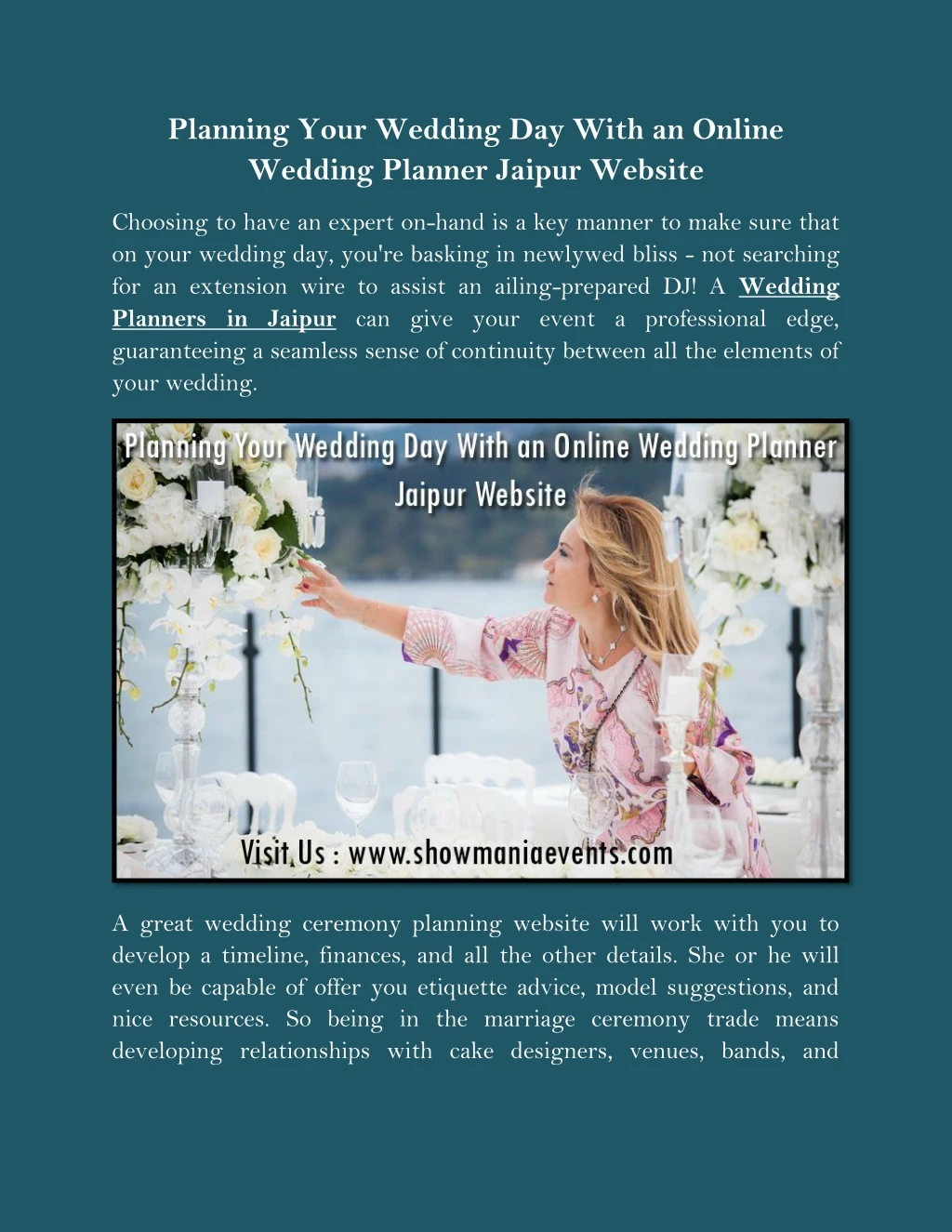 planning your wedding day with an online wedding