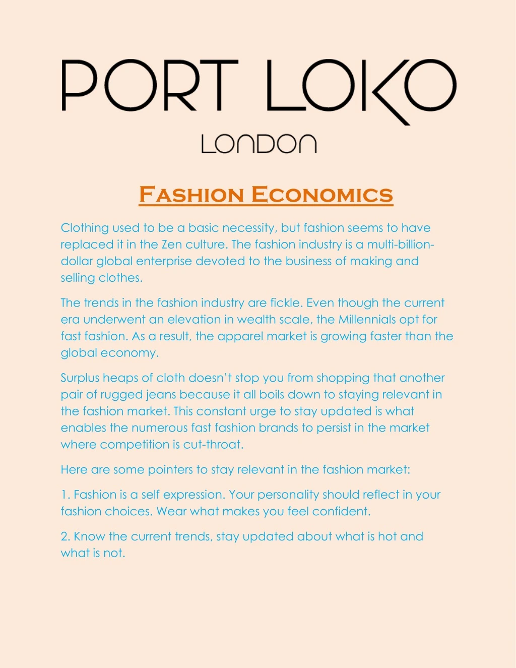 fashion economics
