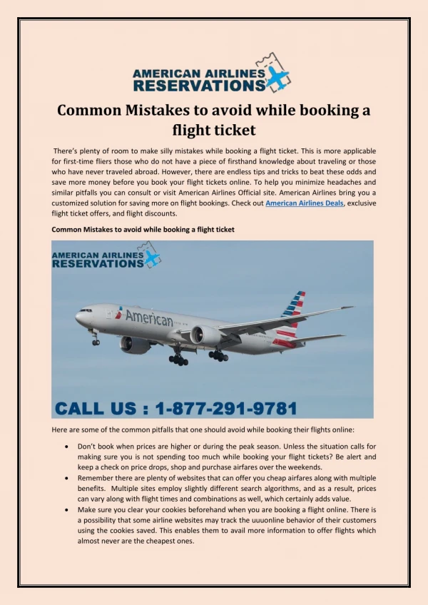 Common Mistakes to avoid while booking a flight ticket