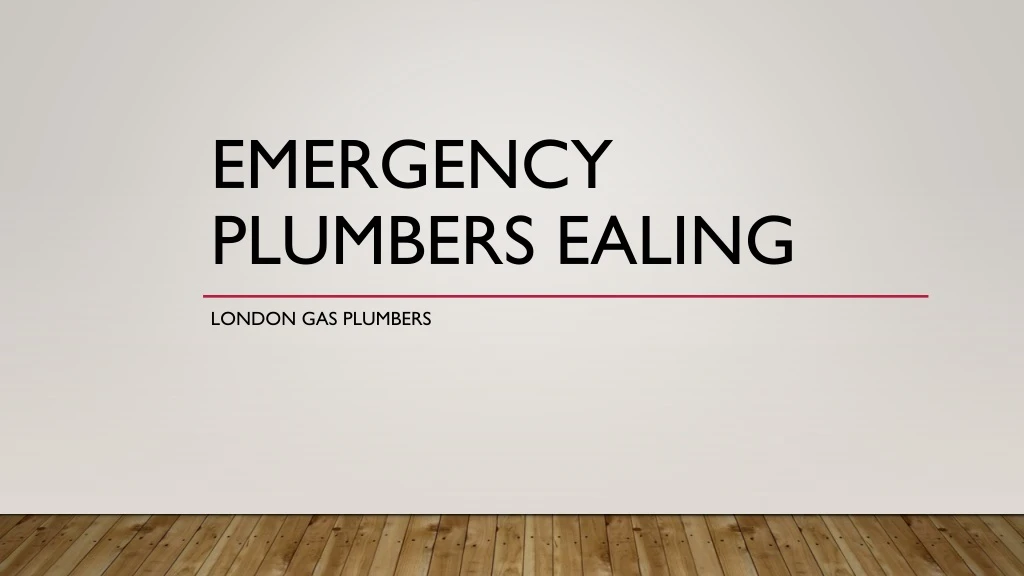 emergency plumbers ealing