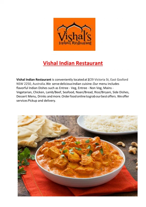 Vishal Indian Restaurant-East Gosford