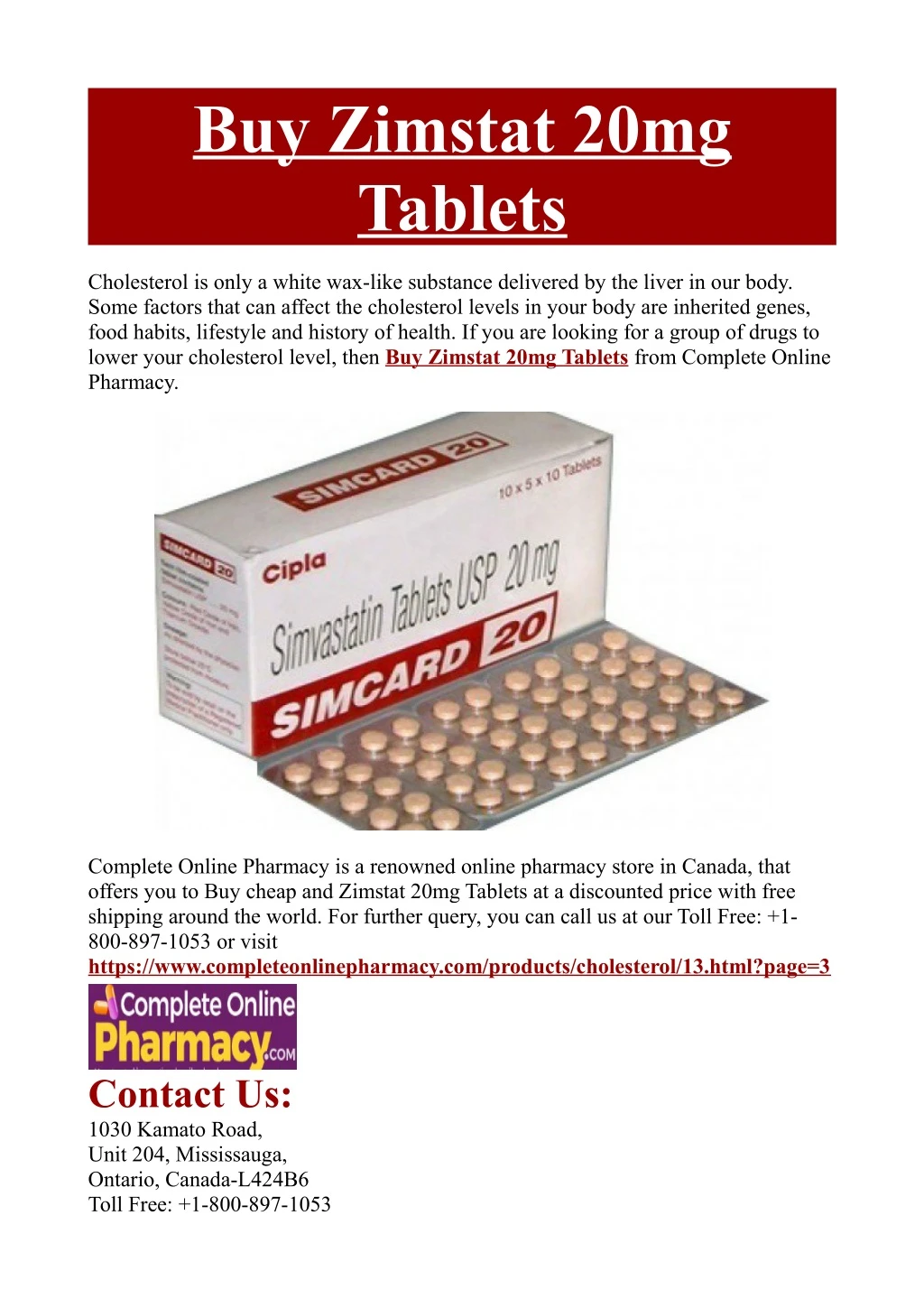 buy zimstat 20mg tablets