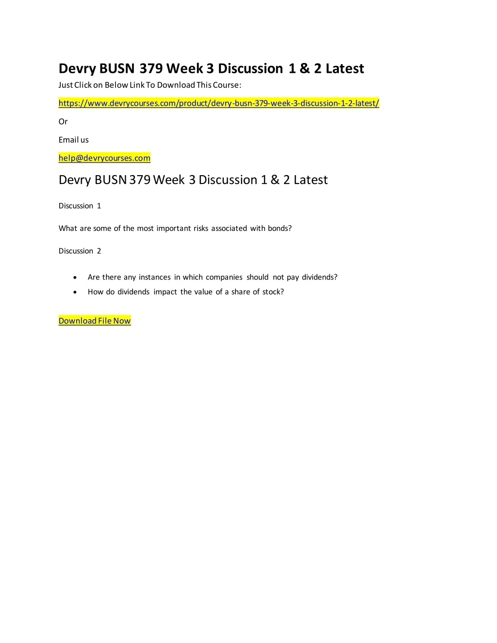 devry busn 379 week 3 discussion 1 2 latest just