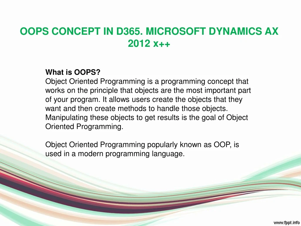 oops concept in d365 microsoft dynamics ax 2012 x