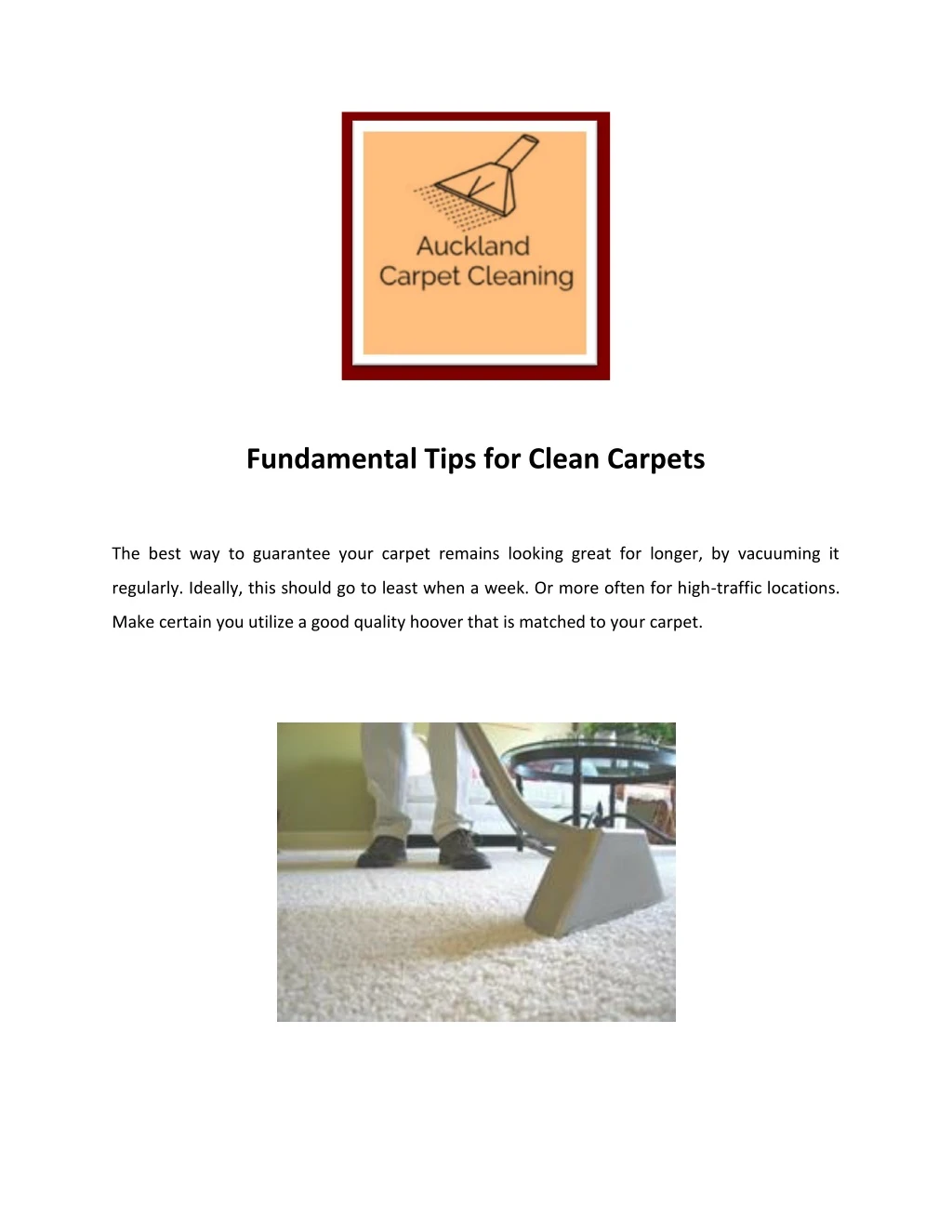 fundamental tips for clean carpets