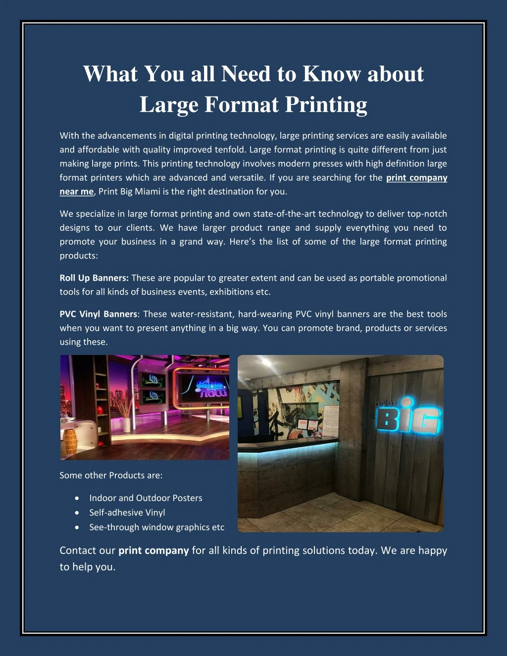 what you all need to know about large format