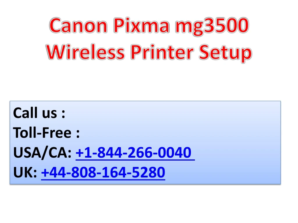 canon pixma mg3500 wireless printer setup