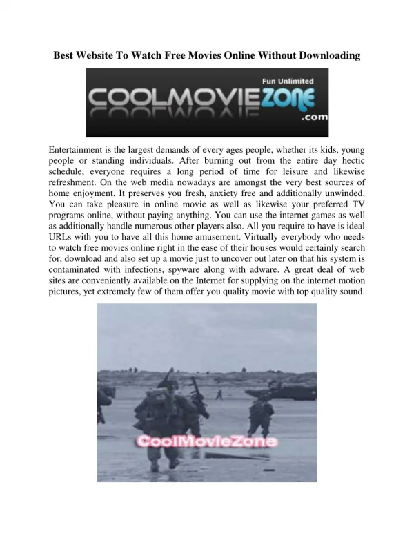Stream and Download Free Movies Online without Sign up– Coolmoviezone.io