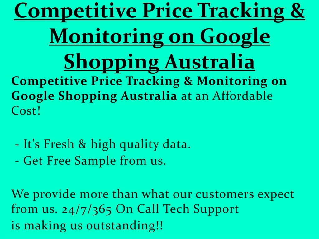 competitive price tracking monitoring on google shopping australia