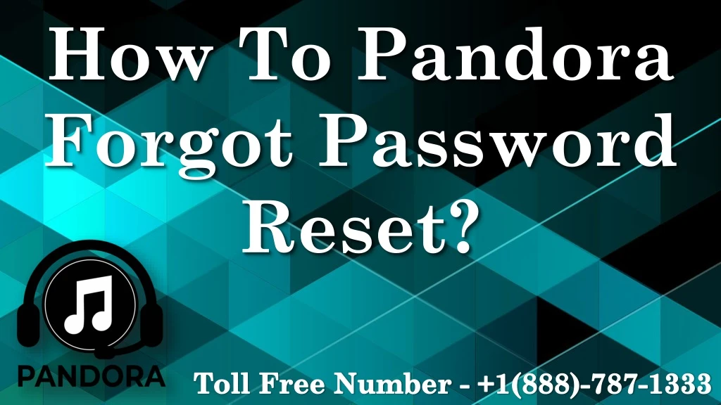 how to pandora forgot password reset