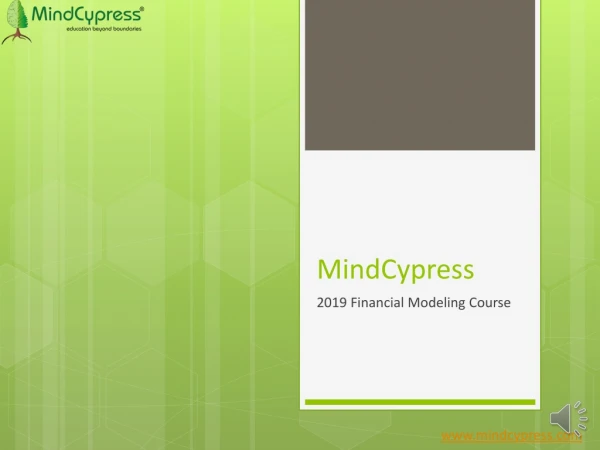 (Best)Financial Modeling Course-(2019 Online with Certification) MindCypress