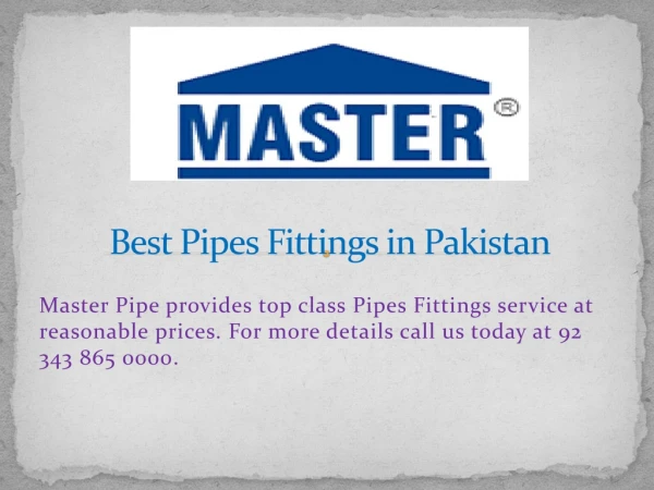 best pipes fittings in pakistan