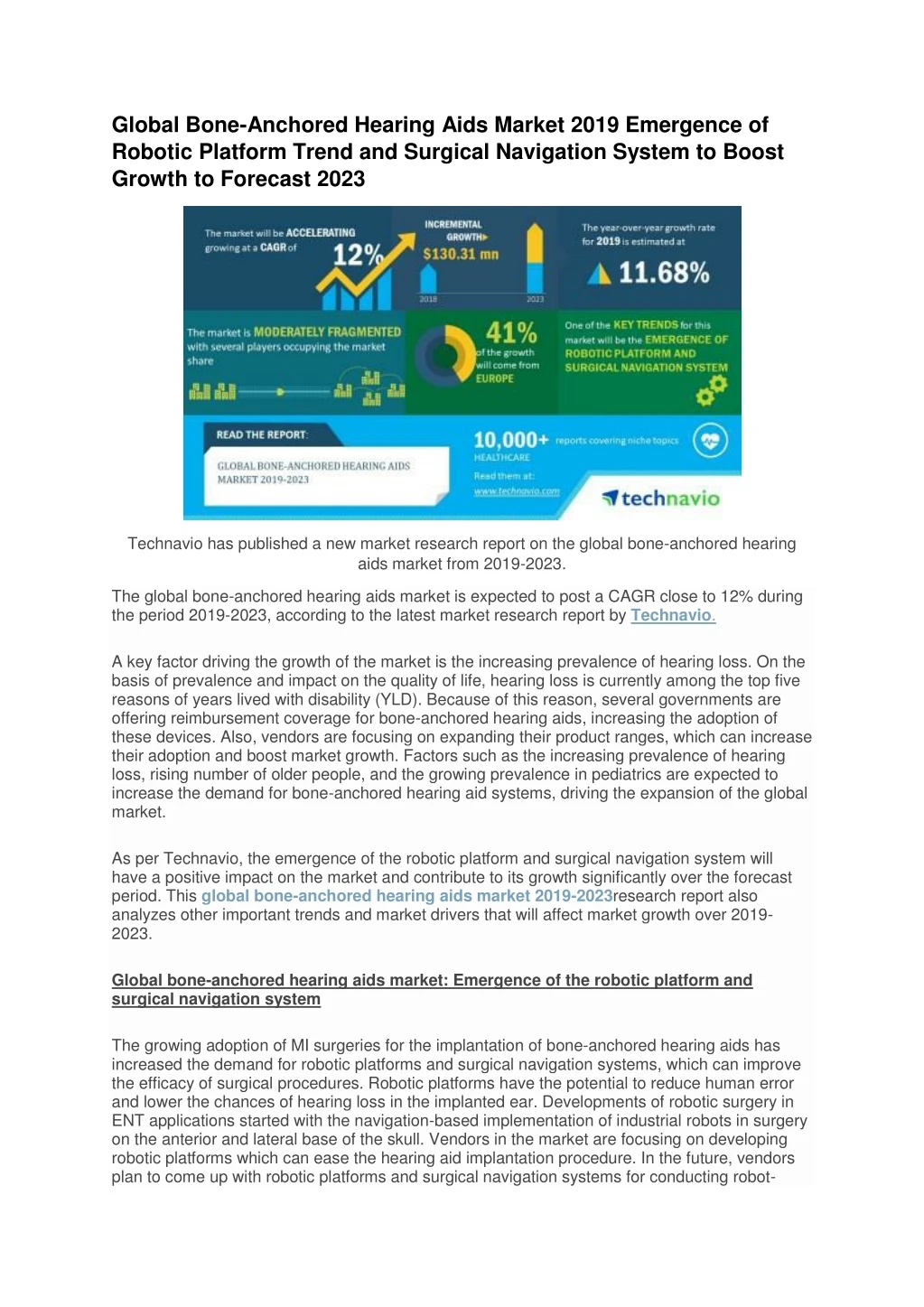 global bone anchored hearing aids market 2019